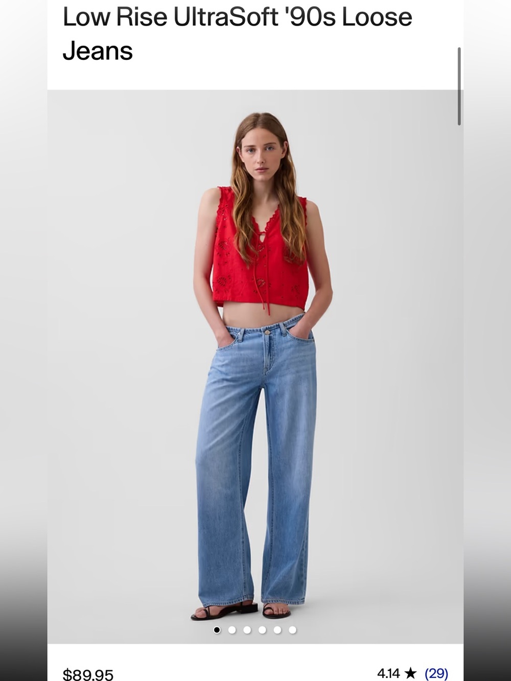 Low Rise UltraSoft '90s Loose Jeans gap
